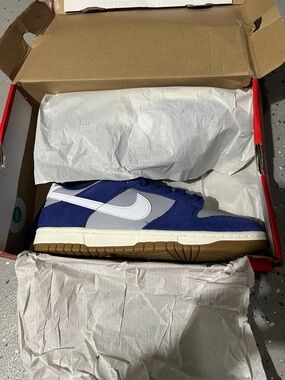 Nike Dunk Low — Blue, Gray & White with Gum Outsole